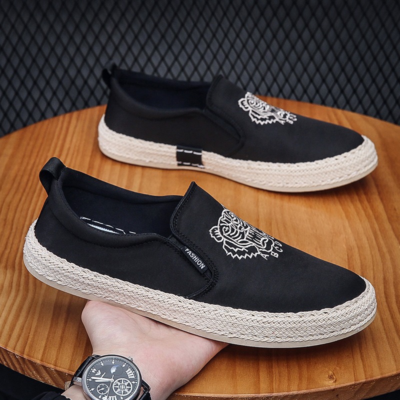 Men Shoes Designer - Preto sapatos respiráveis para homem mocassins