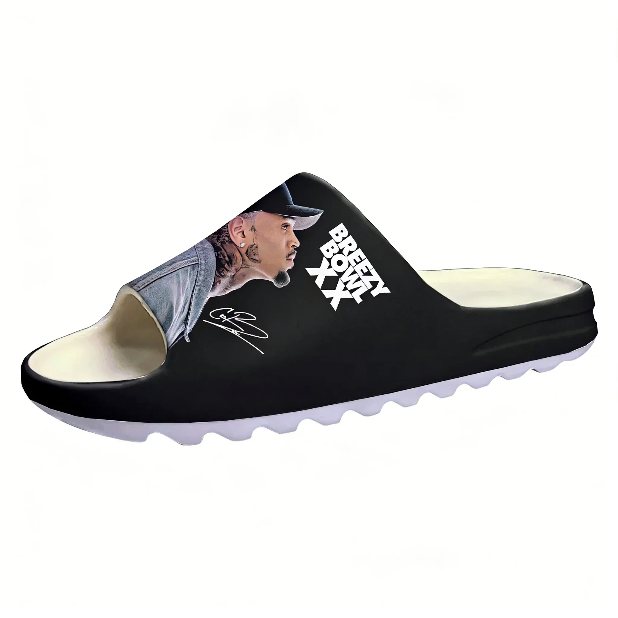 Men Shoes On - Chinelos Personalizados Chris Brown com Sola