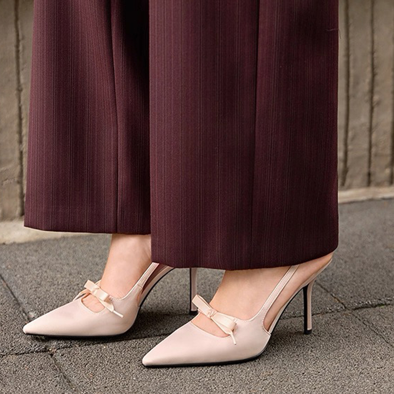 Dress Shoe Pointed - Sandálias Femininas de Salto Alto com