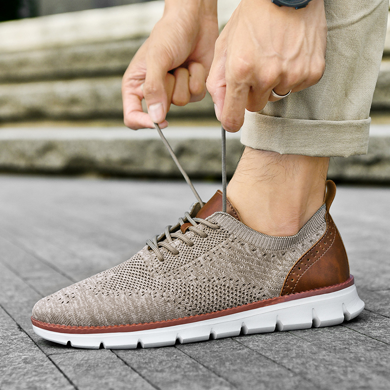 Men Shoes Designer - Sapatos Casuais Masculinos Clássicos Respiráveis Brogue