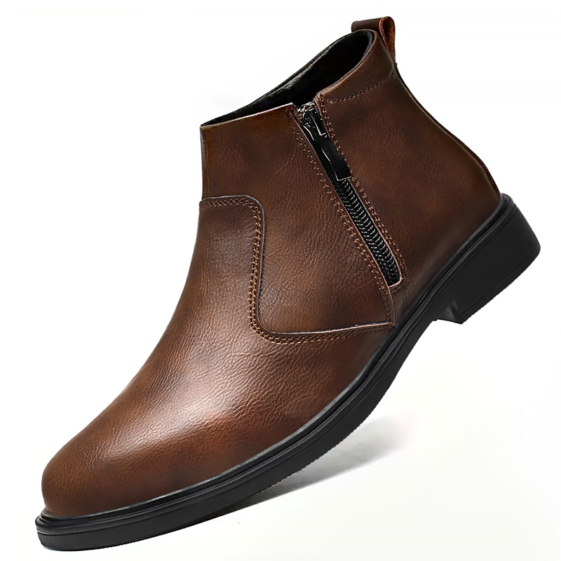 Men Shoes Ecco - Novos Sapatos de Couro de Cano