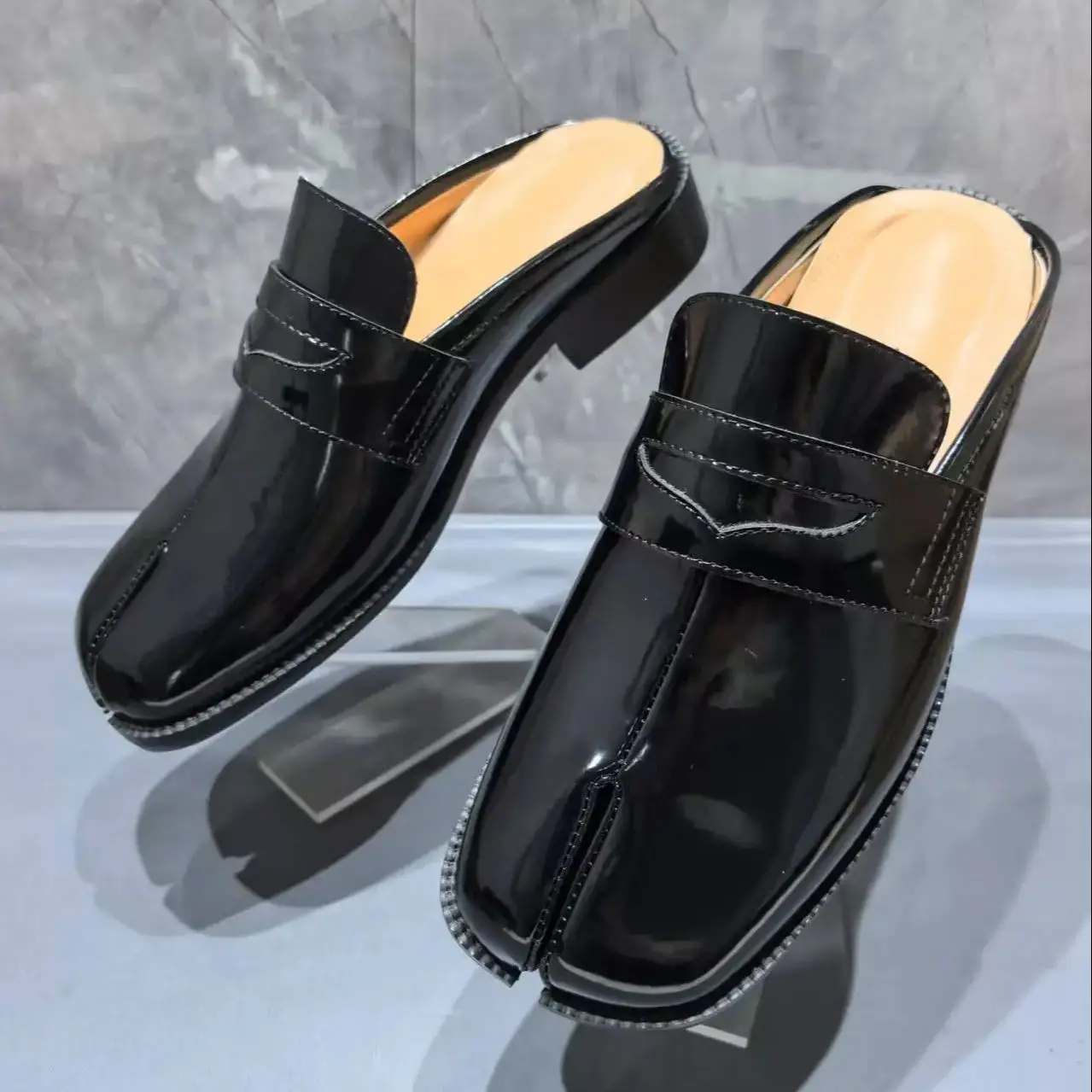 Shoes Heels Men - Chinelos masculinos tabi de dedo dividido,