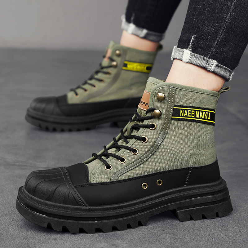 Men Shoes Ecco - Botas de lona dos homens moda