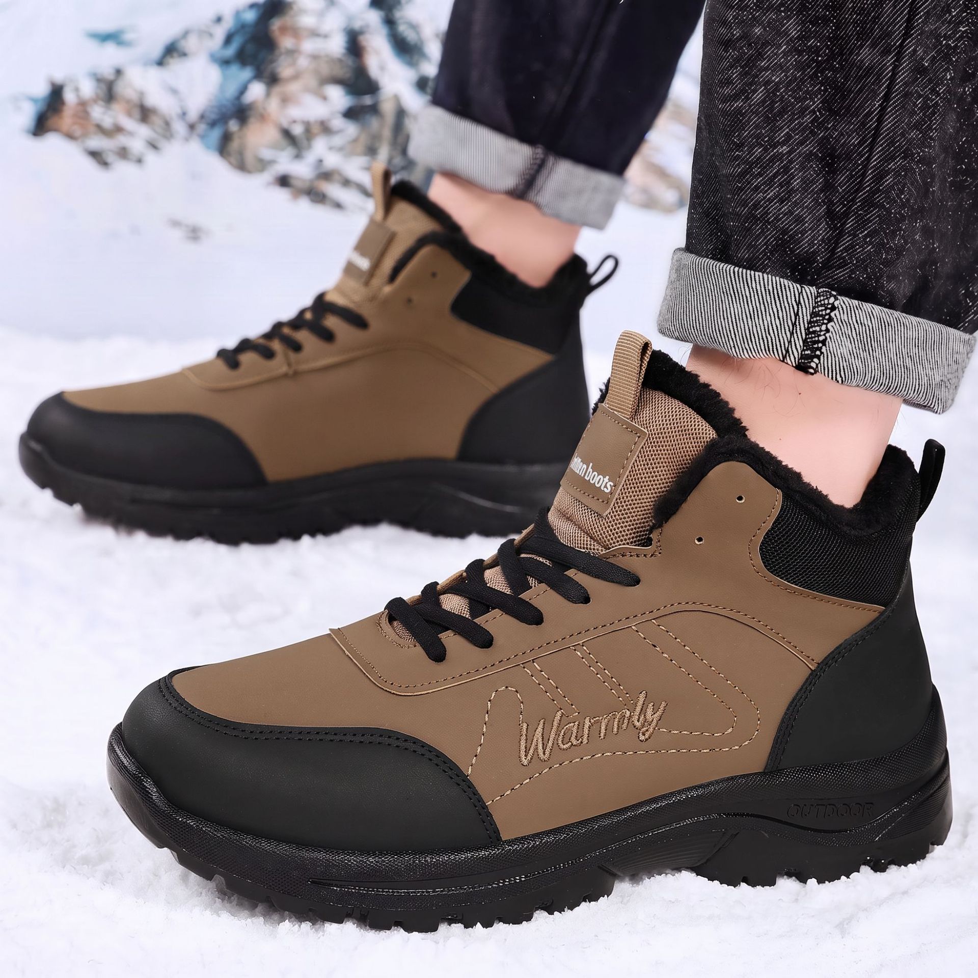 Men Shoes Ecco - Sapatos masculinos de algodão com veludo
