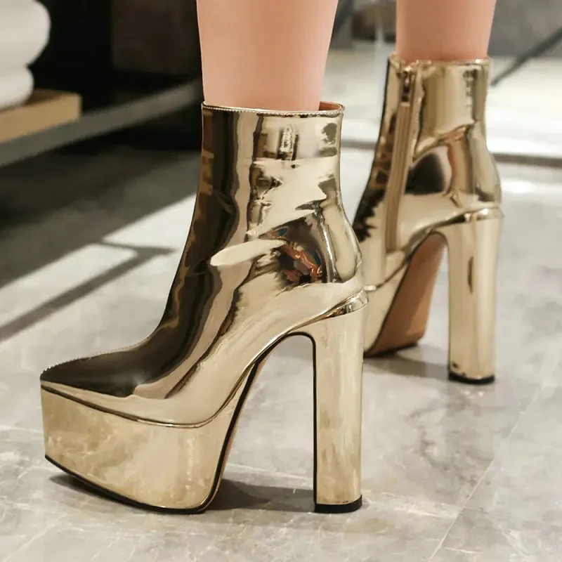 Couro de patente brilhante our - Chelsea Boots Suede avaliação e preço