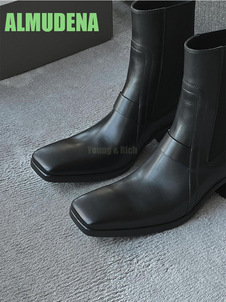 Dedo do pé quadrado, botas de  - Chelsea Boots Suede avaliação e preço