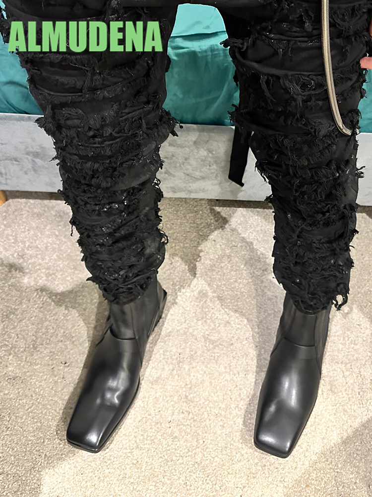 Dedo do pé quadrado, botas de  - Chelsea Boots Suede avaliação e preço