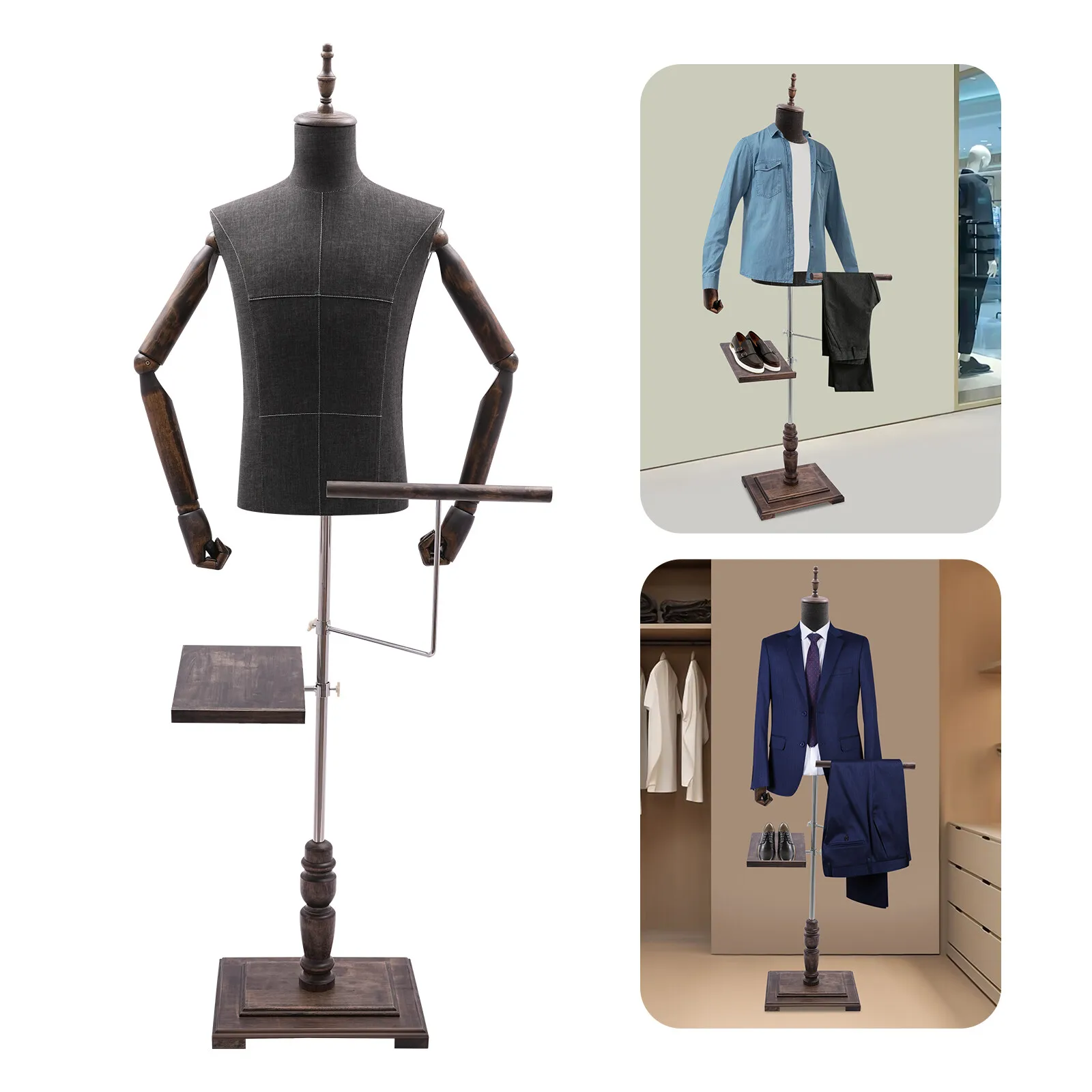 Manequim masculino com braços, - Men Shoes Rack avaliação e preço