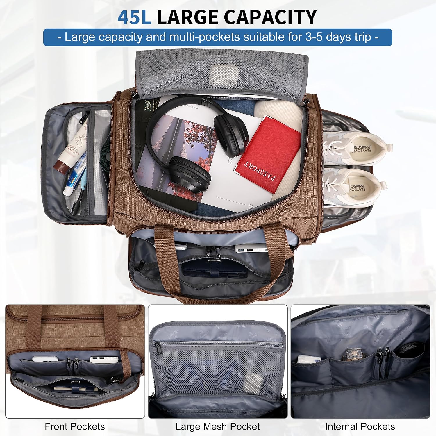Bolsa de Lona para Homens 3 em - Men Shoes On avaliação e preço