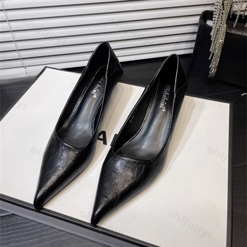 Salto alto feminino couro enve - Dress Shoe Pointed avaliação e preço