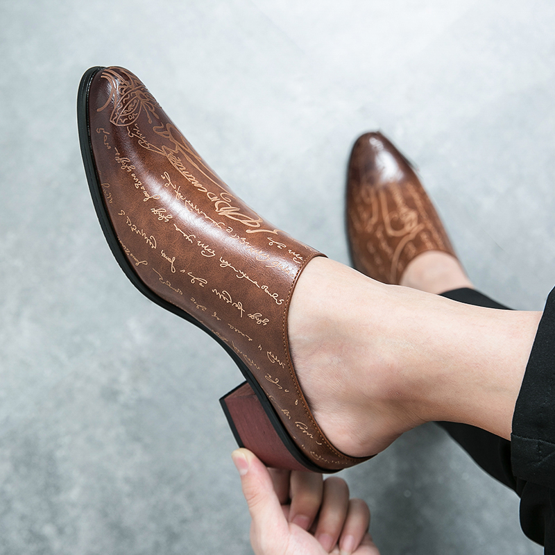 Mules de Couro Marrom para Hom - Shoes Heels Men avaliação e preço