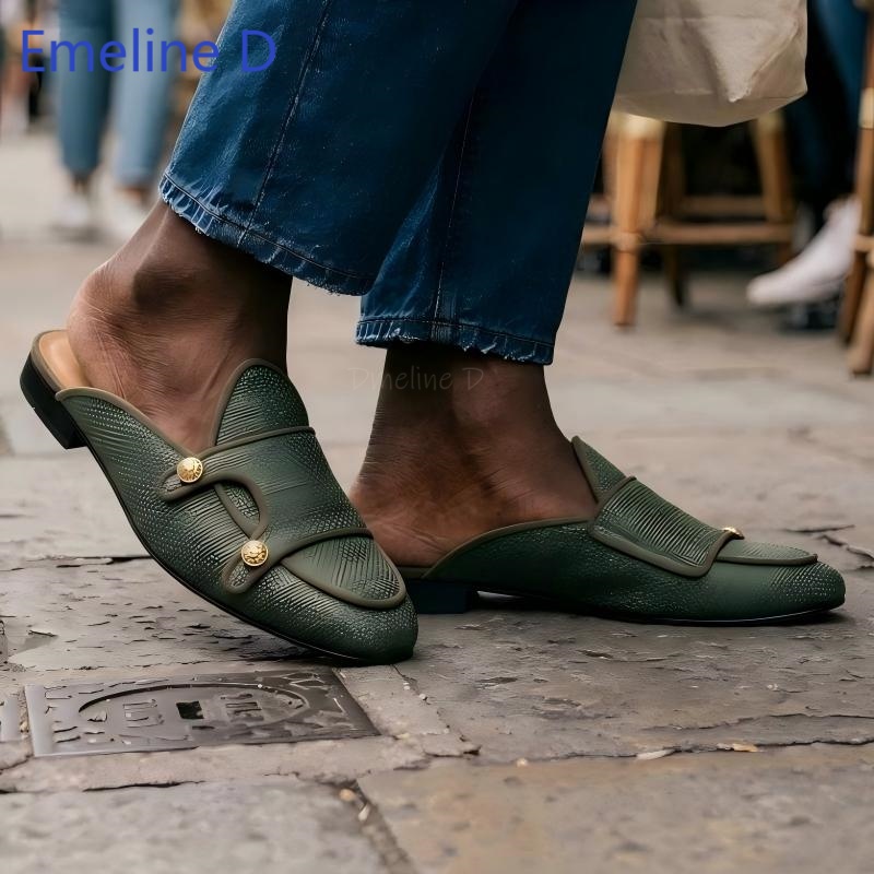 Mules Loafer sem costas em tec - Shoes Heels Men avaliação e preço