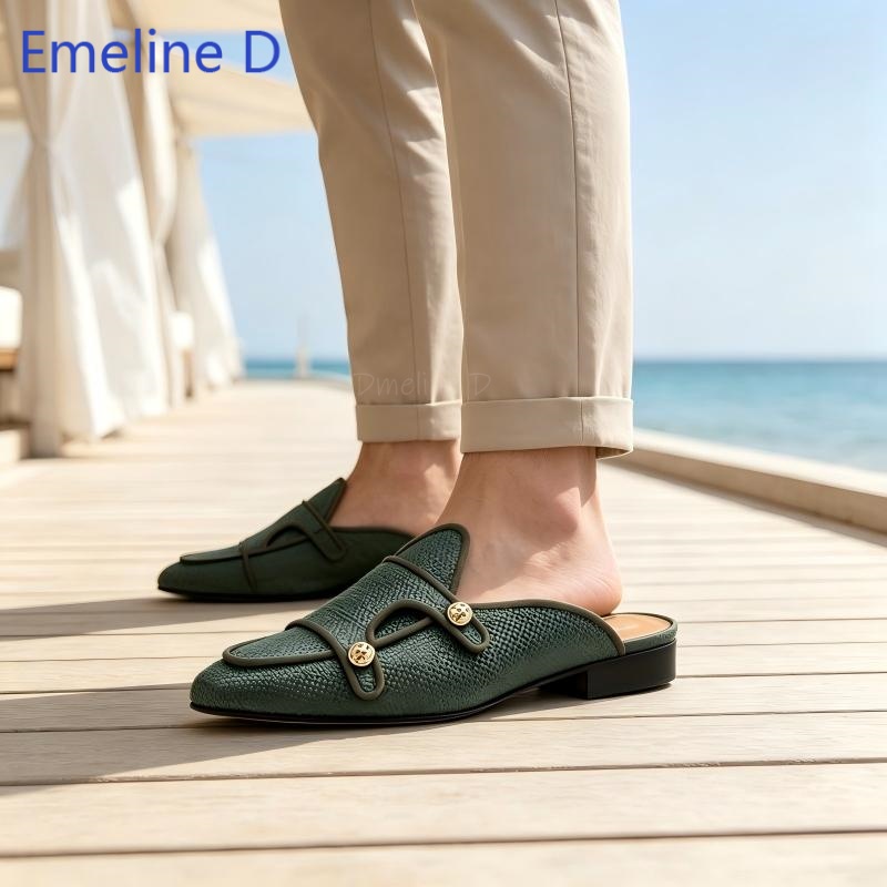 Mules Loafer sem costas em tec - Shoes Heels Men avaliação e preço