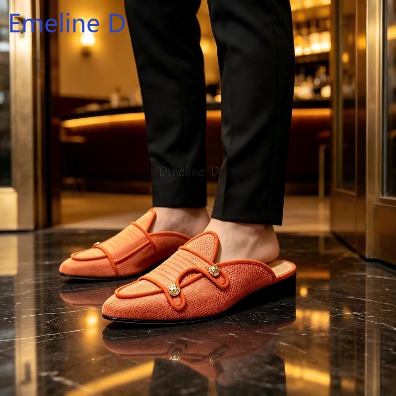 Mules Loafer sem costas em tec - Shoes Heels Men avaliação e preço