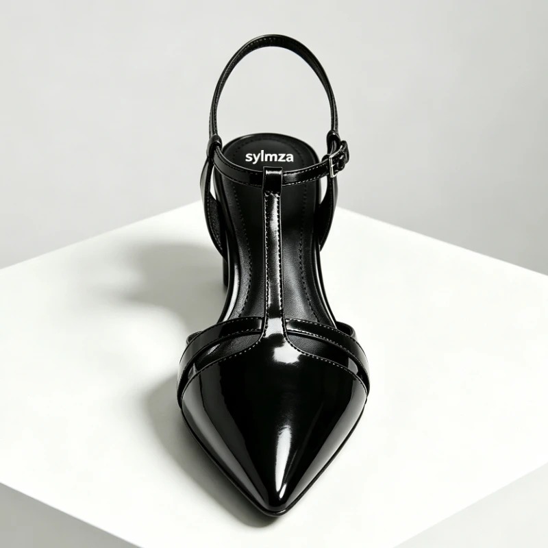 Couro de patente gatinho salto - Dress Shoe Pointed avaliação e preço