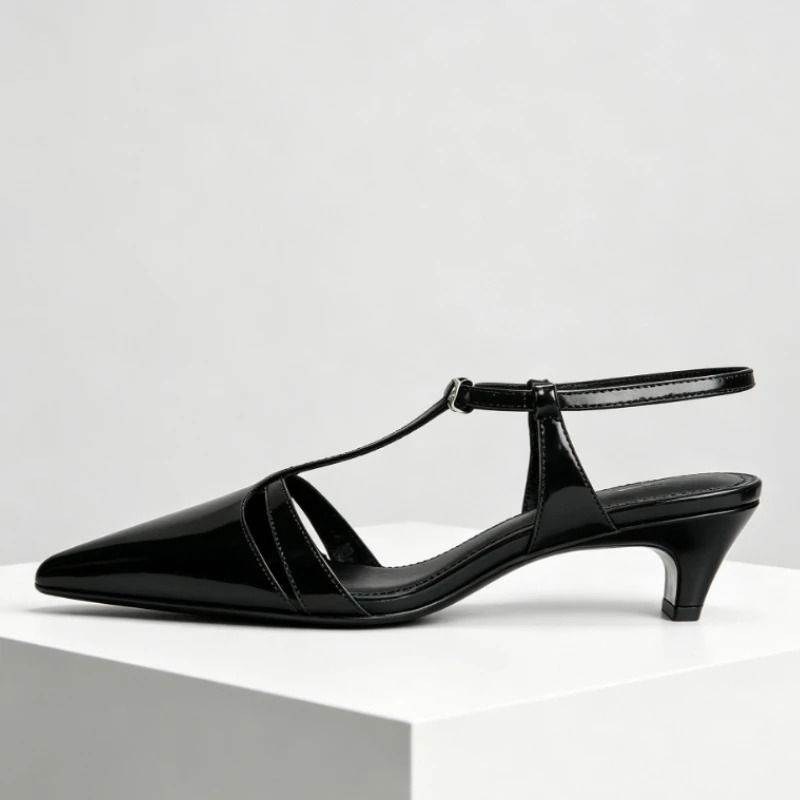 Couro de patente gatinho salto - Dress Shoe Pointed avaliação e preço