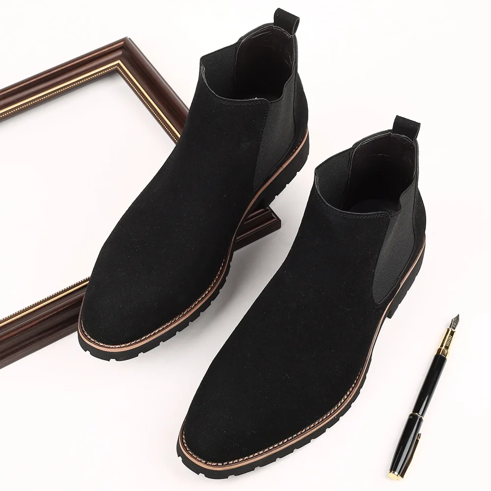 Botas de tornozelo masculinas  - Chelsea Boots Suede avaliação e preço
